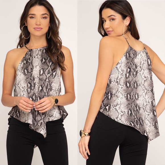 Snake Skin Print Cami Top - Picture 2 of 3